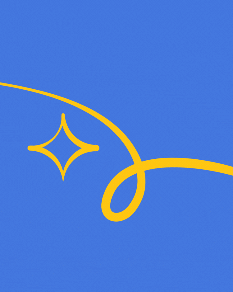 Sample of custom graphics created for the report, with swirl lines and a star shape