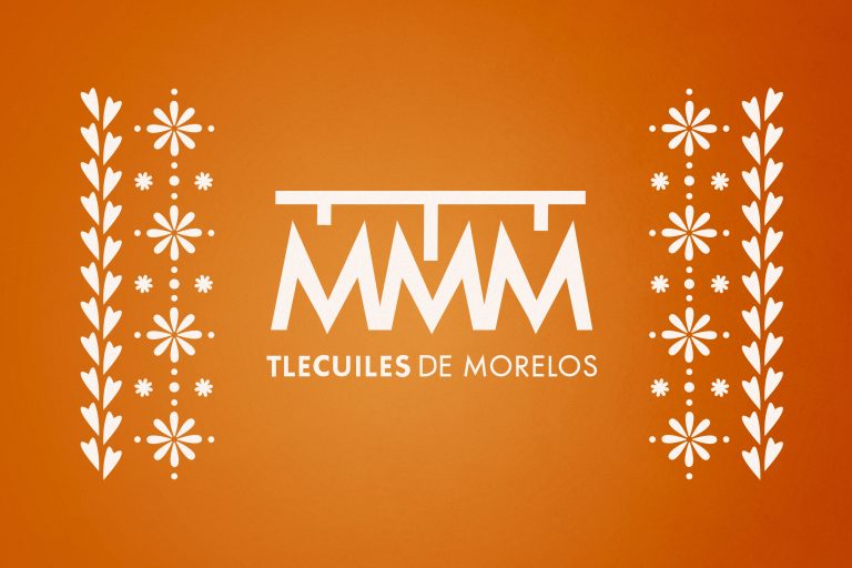 2024 Tlecuiles de Morelos logo design, featuring floral elements arranged in side decorative borders